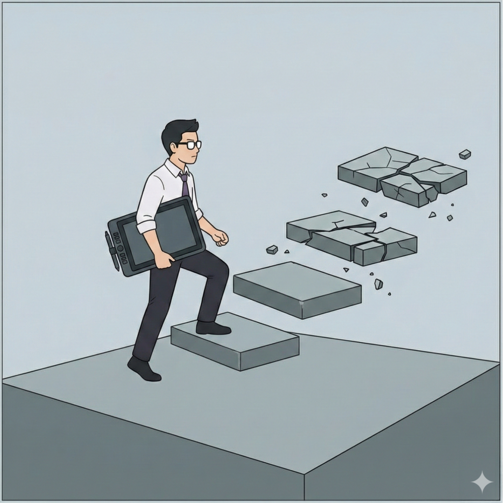 기초 없이 이룬 성취는 단계를 오르는 것이 아니라